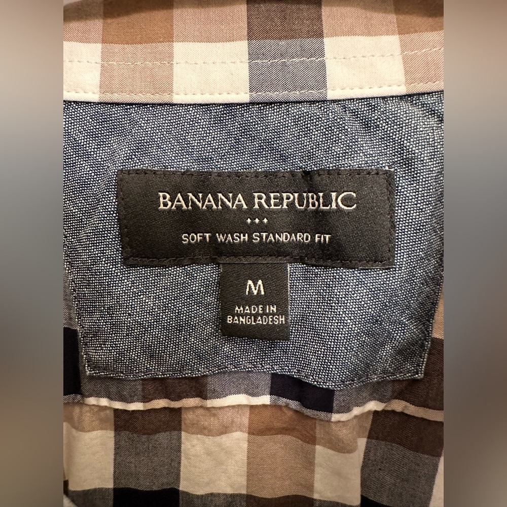 Men’s Banana Republic Medium Royal Check Shirt - Picture 3 of 3